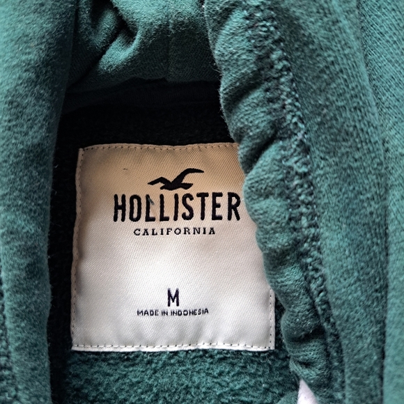 Hollister | Emerald green graphic logo pullover hoodie sweater - Picture 10 of 10